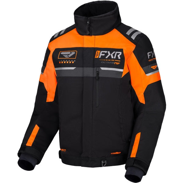 Manteau de Motoneige Octane RF Noir/Orange de face
