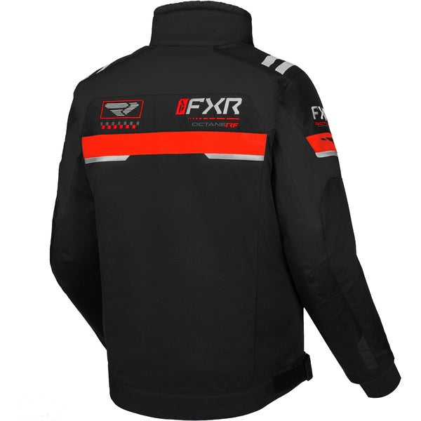 Manteau de Motoneige Octane RF Noir/Rouge de dos