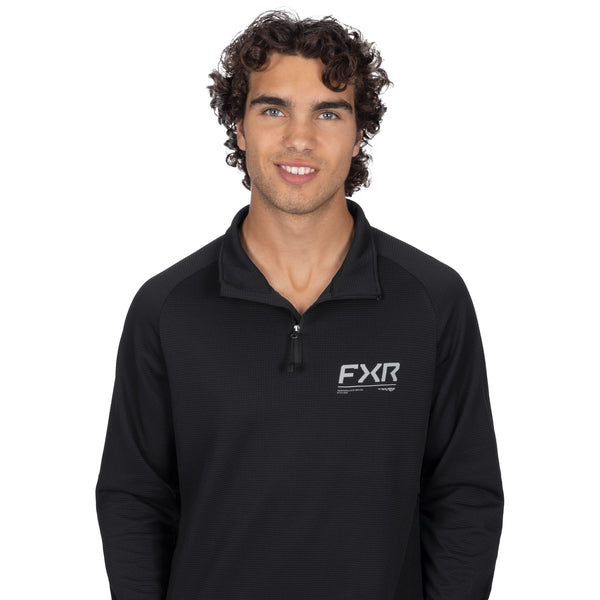 Chandail Pilot UPF 1/4 Zip Noir, de face