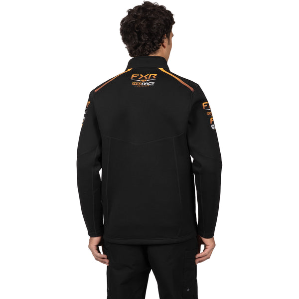 Coton Ouaté Race Division Zip Up Noir, de dos