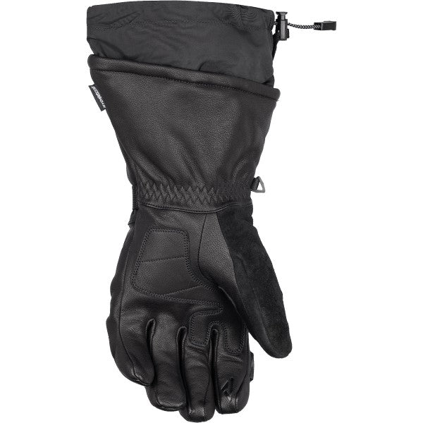 Gants de Motoneige Tactic en Cuir Noir paume