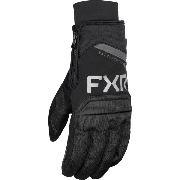 Gants de Motoneige Transfer Poignets Courts Noir de l'extérieur
