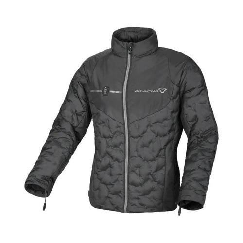 Manteau de Moto Ascent Chauffant Femme Noir, de face