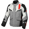 Manteau de Moto Zastro Noir/Gris/Rouge de face