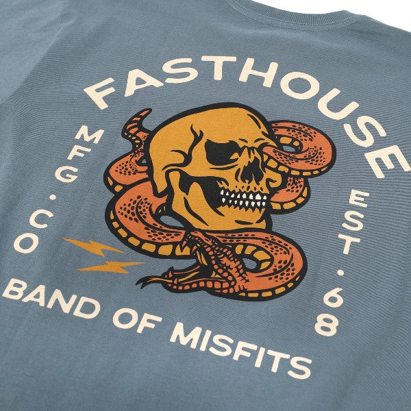 T-Shirt Manasa/Fasthouse/bleu de dos