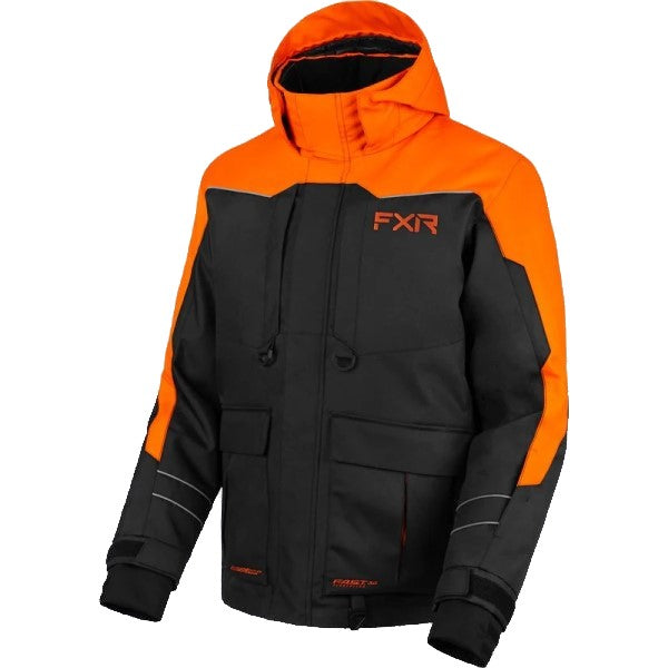 Manteau de Motoneige Excursion FXR noir orange, de face