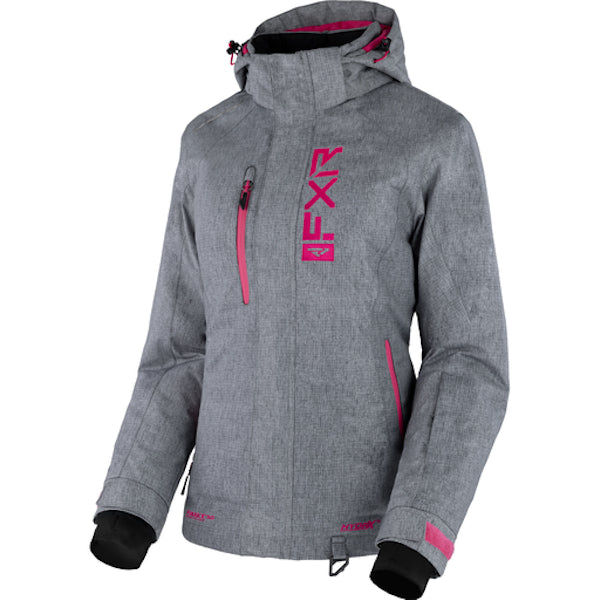 Manteau de Motoneige Fresh Femme FXR gris et rose