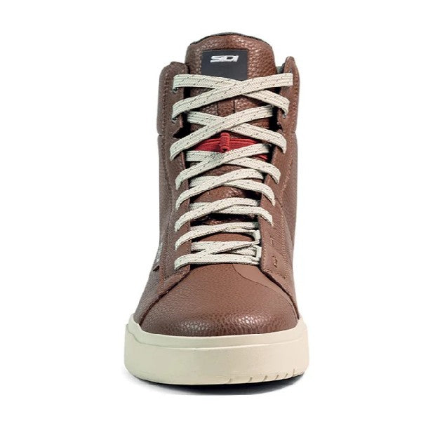 Chaussures de Moto ARX HIGH WP Marron, Vue de face