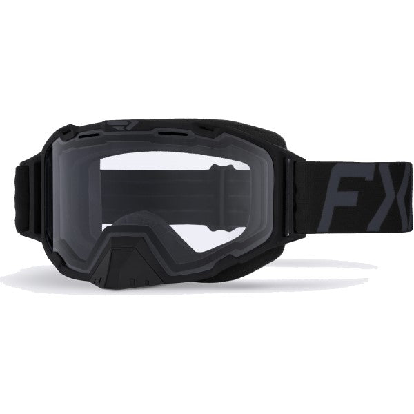 Lunette de Motoneige Maverick Cold Stop FXR noir/gris incliné de face