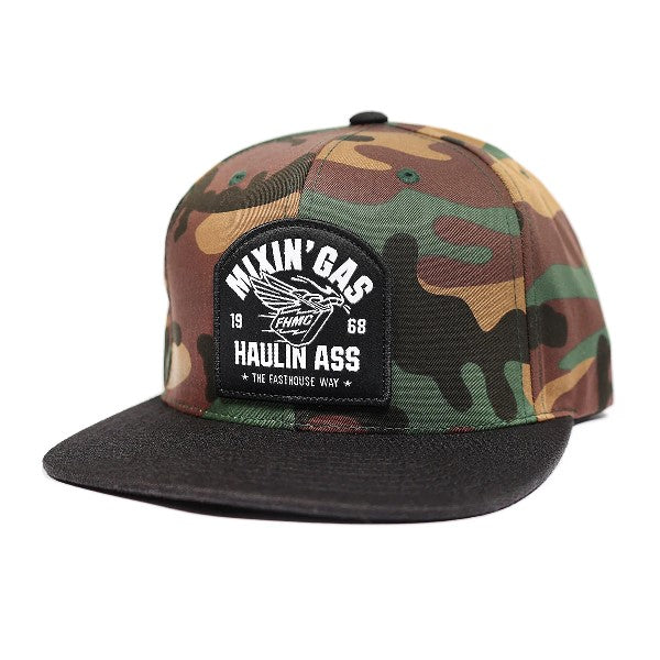 Casquette Mixin Gas/Fasthouse/camo de face 