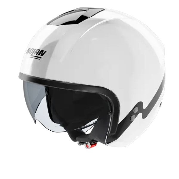 Casque Ouvert de Moto N20-2 Zefiro Blanc/Noir
