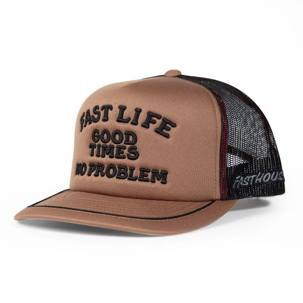 Casquette No Problem/Fasthouse/Brun de profil