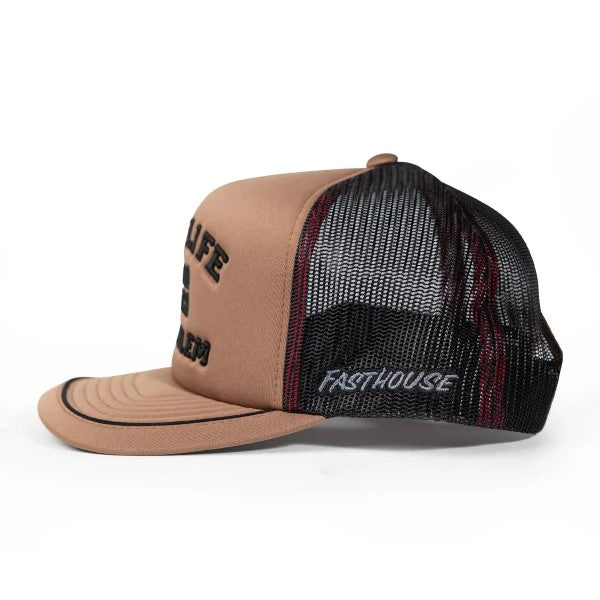 Casquette No Problem/Fasthouse/Brun, coté gauche