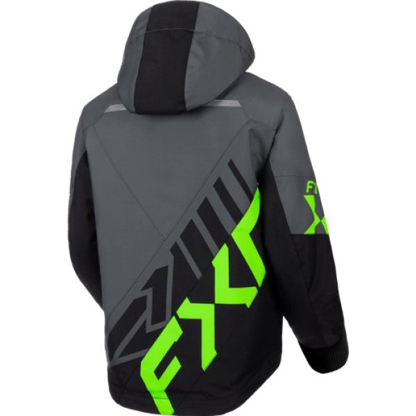 Manteau de Motoneige Cold Cross CX Enfant Gris Vert, Dos