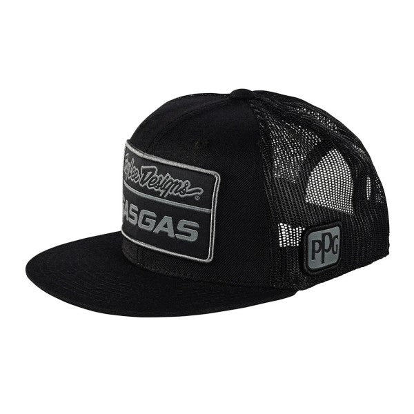 Casquette TLD GasGas Team Plate Noir, de face