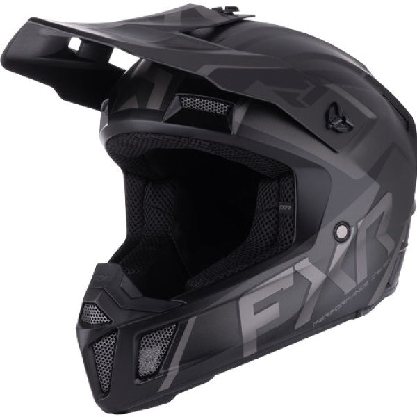 Casque Intégral de Motoneige Clutch Evo Junior Noir, côté gauche
