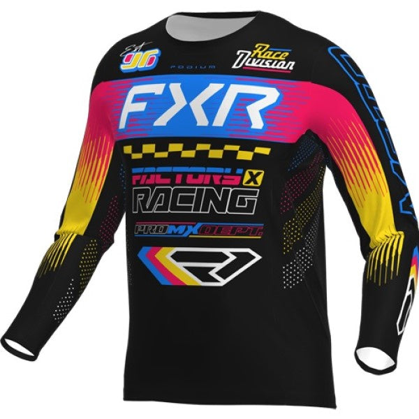 Chandail de Motocross Podium Junior Noir Bleu