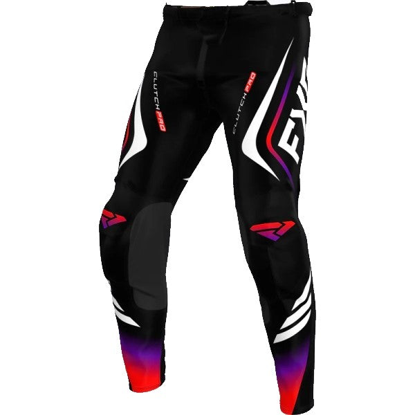 Pantalon de Motocross Clutch Pro Mx Noir Mauve, de face