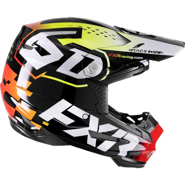 Casque de Motoneige 6D ATR-2Y Junior Noir/Rouge/Jaune Droite