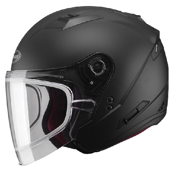 Casque Ouvert de Motoneige OF77 Noir mat, de côté