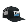 Casquette Fox Racing Trucker/Fox, noir de face