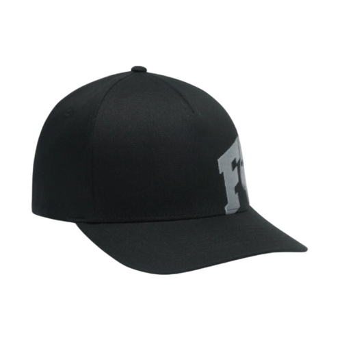 Casquette F Head X Flexfit/Fox/noir, de face