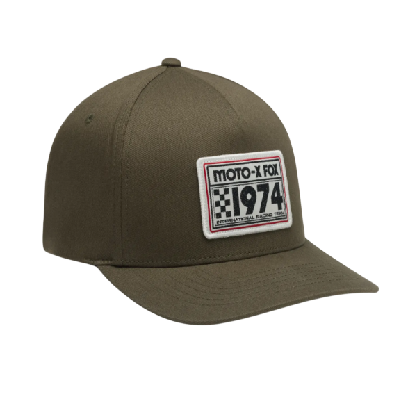 Casquette 1974 Flexfit/Fox, olive, de face