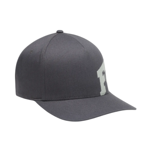 Casquette F Head X Flexfit/Fox/gris foncé, de face