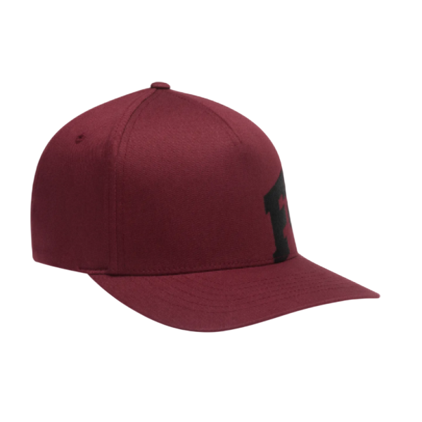 Casquette F Head X Flexfit/Fox/brun foncé, de face