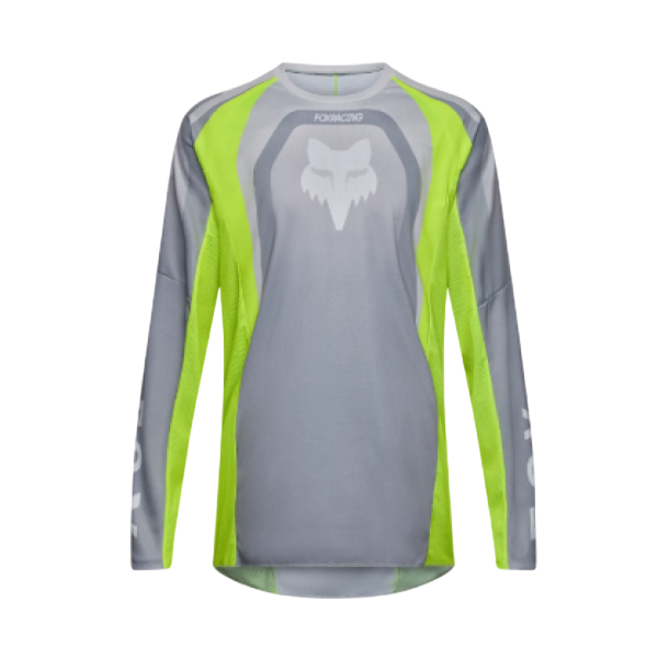 Chandail de Motocross 180 Frame/Fox/gris jaune , de face 