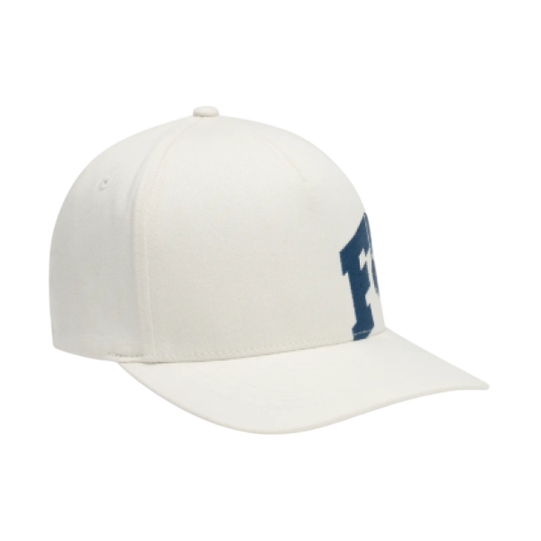 Casquette F Head X Flexfit/Fox/blanc, de face