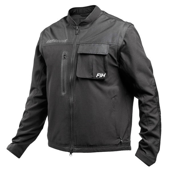 Manteau Enduro Seeker Off-Road Noir, de face