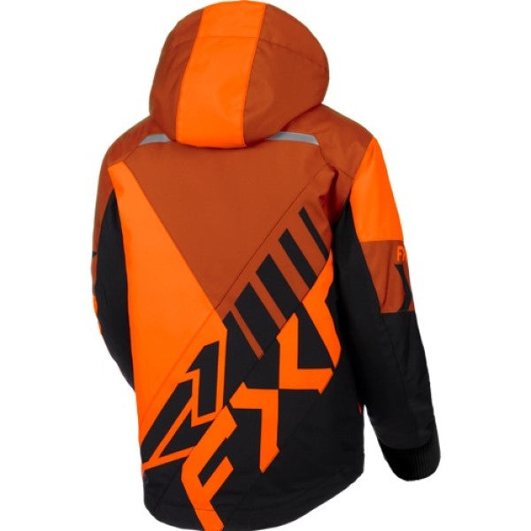 Manteau de Motoneige Cold Cross CX Enfant Noir Orange, Dos