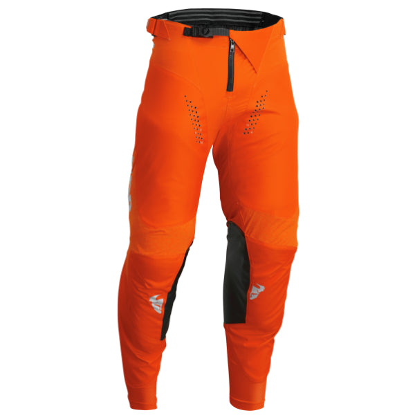 Pantalon de Motocross Pulse Mono orange noir, de face