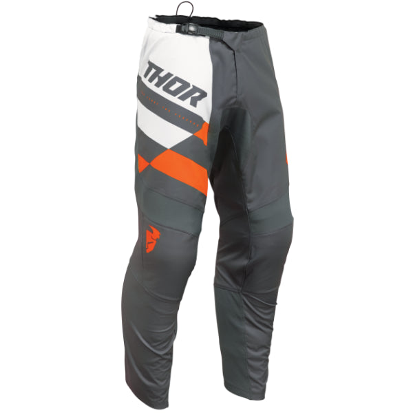 Pantalon de Motocross Sector Cheker gris orange, de face