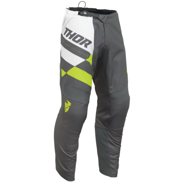 Pantalon de Motocross Sector Cheker Junior gris vert, en face