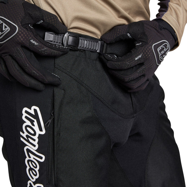 Pantalon de Motocross GP Pro Mono Troy Lee Designs noir, détail ceinture