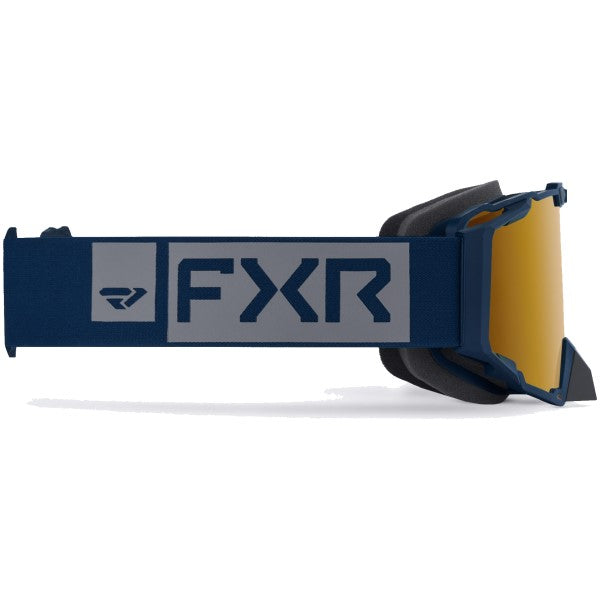 Lunettes de Motoneige Pilot Bleu Foncé de gauche