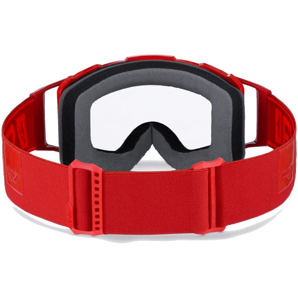 Lunettes de Motoneige Pilot Rouge de dos