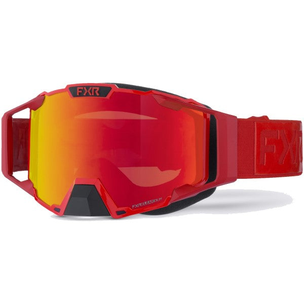 Lunettes de Motoneige Pilot Rouge incliné de face