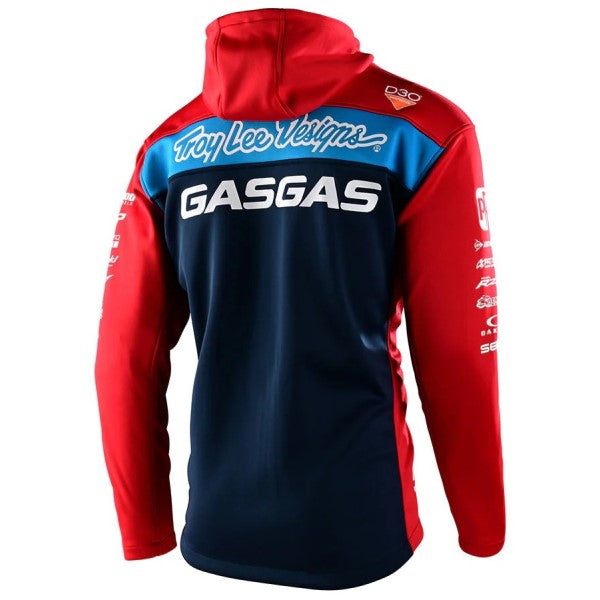 Manteau Pit TLD GasGas Team Bleu rouge, de dos