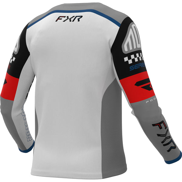 Chandail de Motocross Podium Gladiator 26.5 | Gris/Blanc, de dos
