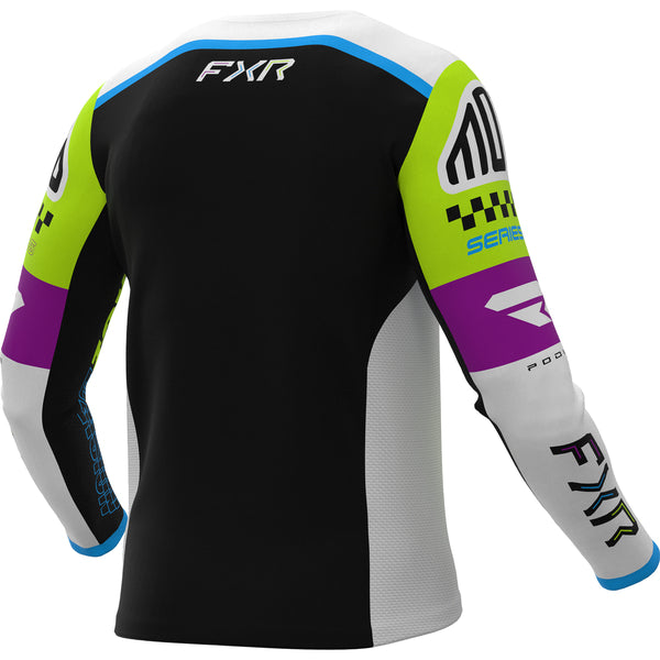 Chandail de Motocross Podium Gladiator 26.5 | Blanc/Noir, de dos