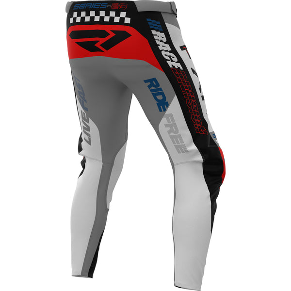 Pantalon de Motocross Podium Gladiator 26.5 | Gris/Noir, de dos