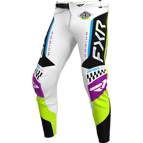 Pantalon de Motocross Podium Gladiator 26.5 | Blanc/Noir, de face