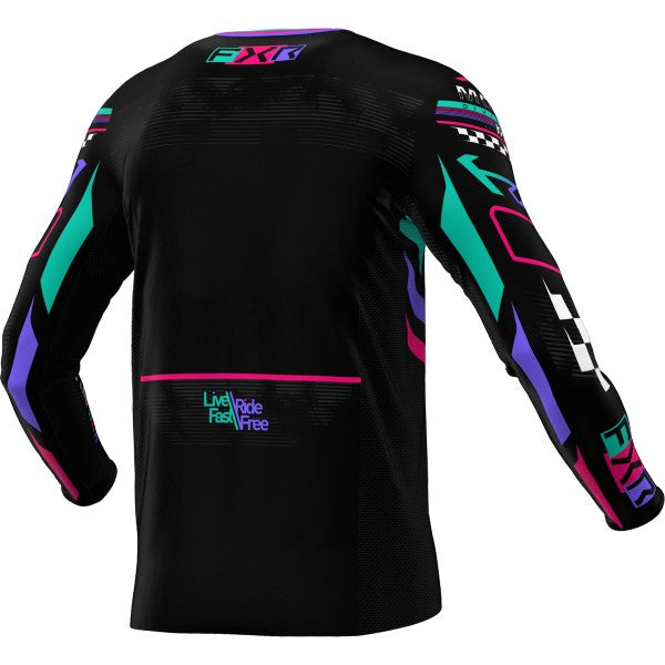 Chandail de Motocross Podium Gladiator Noir/Multicolore incliné de dos