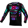 Chandail de Motocross Podium Gladiator Noir/Multicolore incliné de face