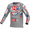 Chandail de Motocross Podium Gladiator Gris/Rouge incliné de face