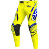 Pantalon de Motocross Podium Gladiator Jaune/Bleu incliné de face