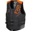 Gilet de Sauvetage Podium FXR noir et orange, de face